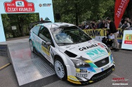 Rallye Český Krumlov: Start v Jelení zahradě v Českém Krumlově